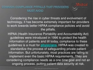 common compliance pitfalls that providers must avoid