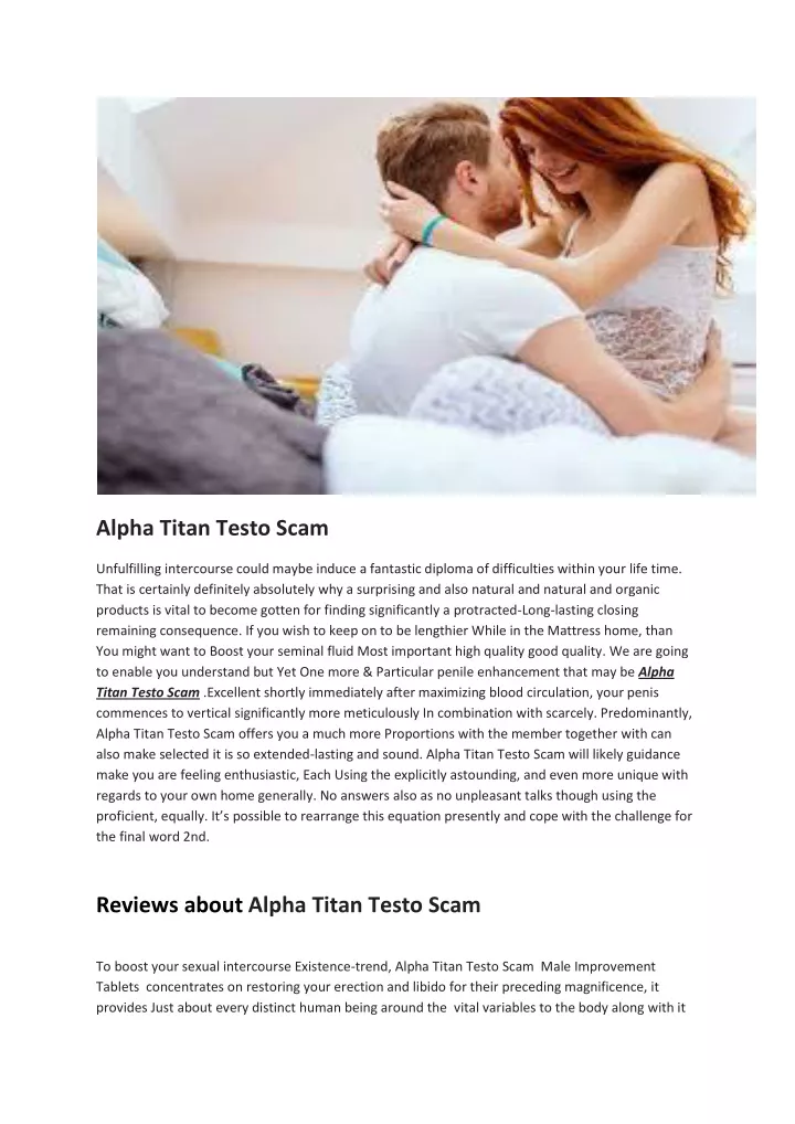 alpha titan testo scam