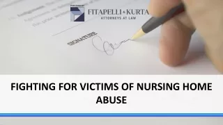 Fighting for victims of nursing home abuse