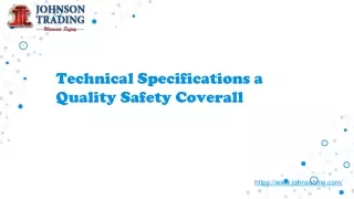 technical specifications a quality safety coverall