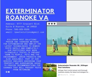exterminator roanoke va