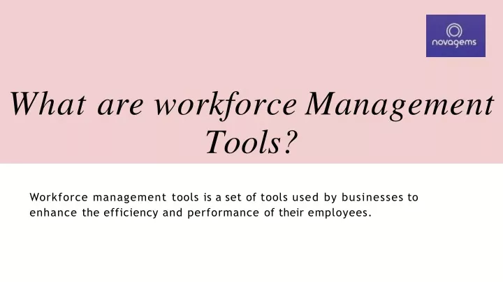 what are workforce management tools