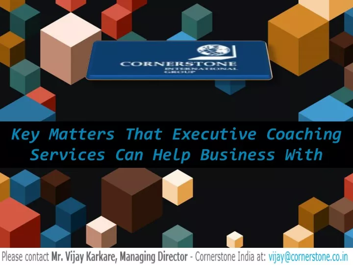 key matters that executive coaching services
