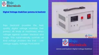 Get The Best Servo Voltage Stabilizer in Jammu & Kashmir