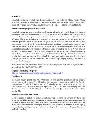 Insulated Packaging Market Size