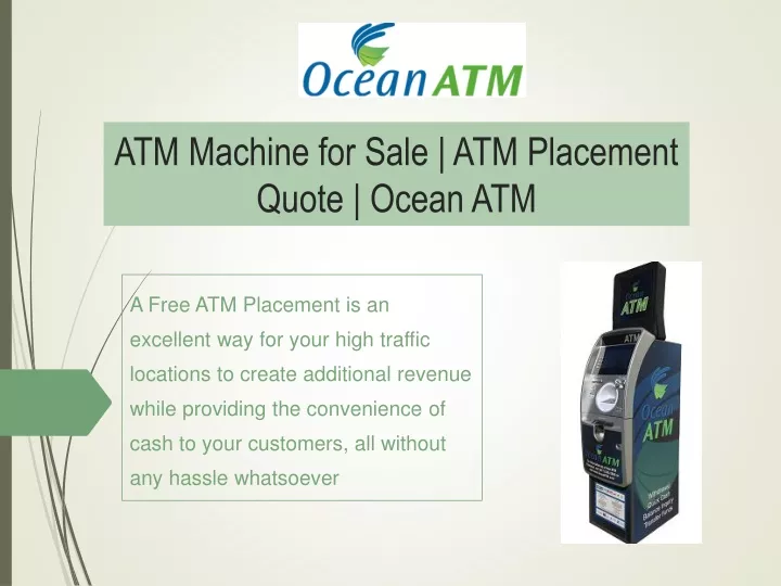 atm machine for sale atm placement quote ocean atm