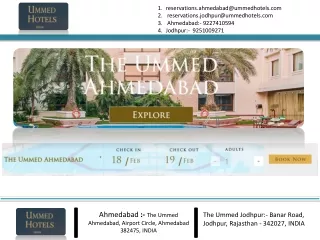 reservations ahmedabad@ummedhotels