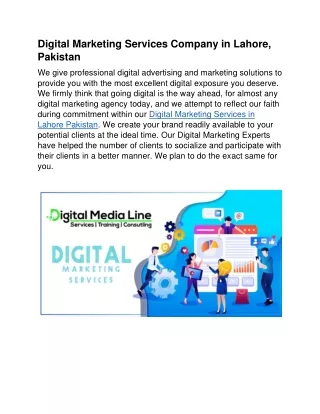 Digital Marketing Services Company in Lahore, Pakistan