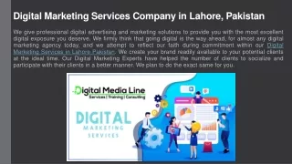 Digital Marketing Services Company in Lahore, Pakistan
