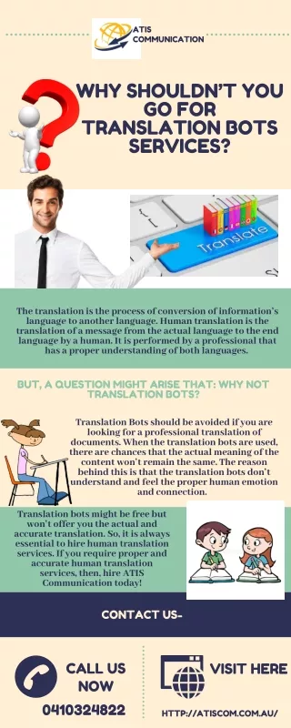 Why Shouldn’t You Go For Translation Bots Services?