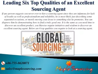 Determining the Right Sourcing Agents