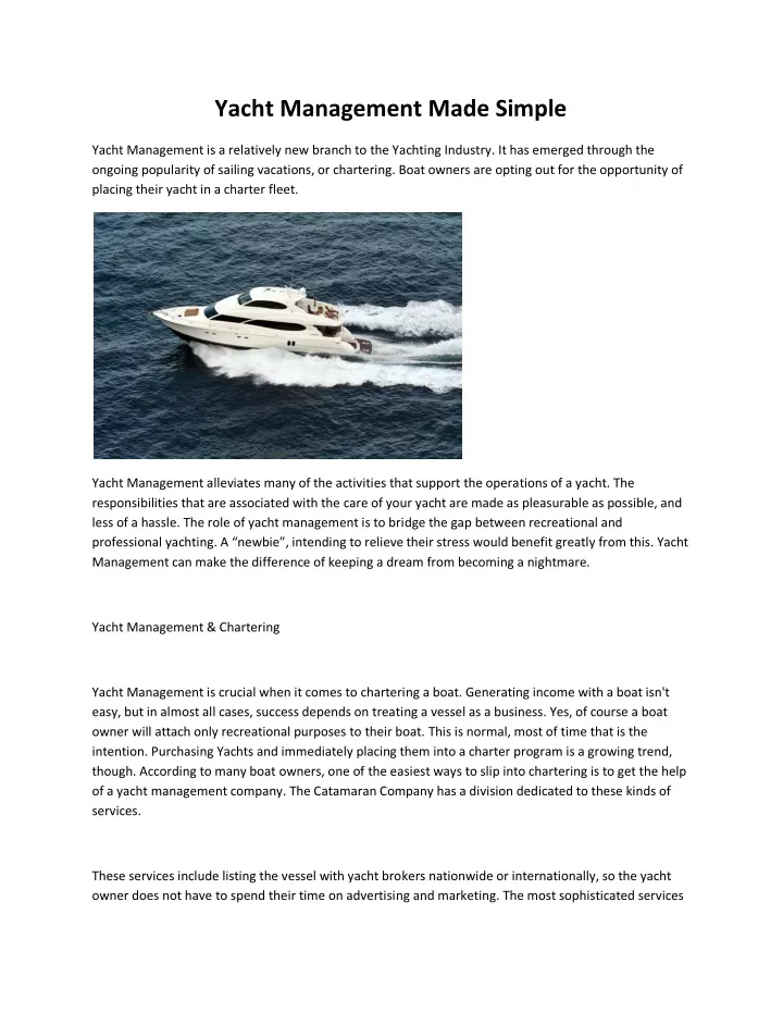 yacht management made simple