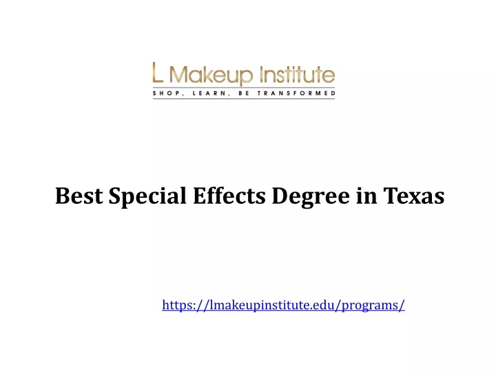 best special effects degree in texas