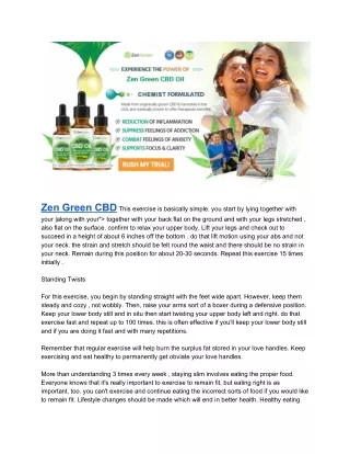 zen green cbd this exercise is basically simple