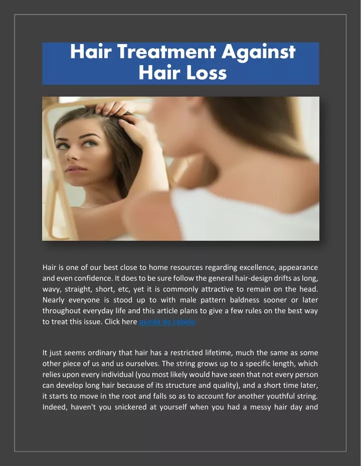 hair treatment against hair loss