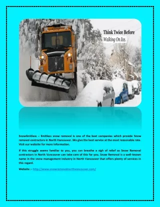 Snow Removal Companies Near Me - Snow Removal North Vancouver