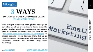 3 Ways to Target Your Customers Using Email Marketing