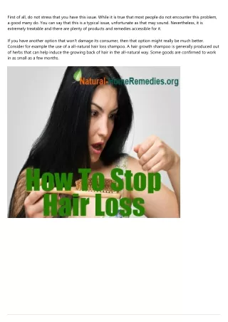 How To Stop Hair Loss Fast Utilizing 4 Natural Steps