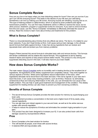 sonus complete review