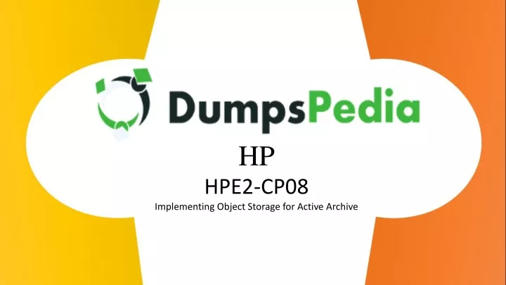 hp hpe2 cp08 implementing object storage