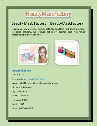 Natural Japanese Face Mask Sheet USA | Mitomoamerica.com