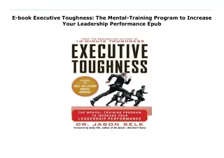 E-book Executive Toughness: The Mental-Training Program to Increase Your Leadership Performance Epub