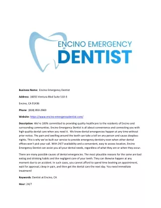 Encino Emergency Dentist