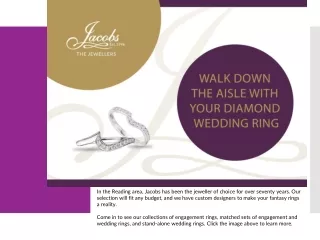 Walk Down the Aisle With Your Diamond Wedding Ring