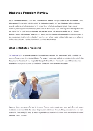 diabetes freedom review