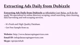 extracting ads daily from dubizzle
