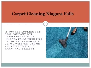 Carpet Cleaning Niagara Falls