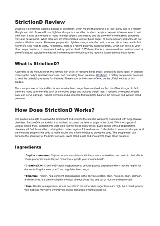 strictiond review