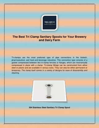 the best tri clamp sanitary spools for your