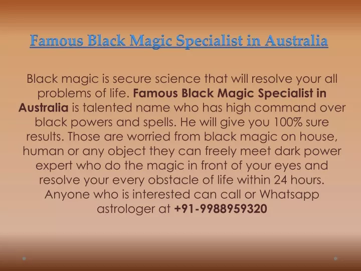 famous black magic specialist in australia