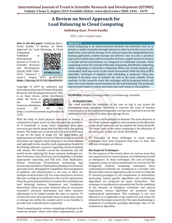 international journal of trend in scientific