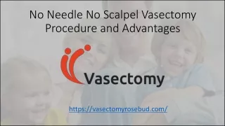 No Needle No Scalpel Vasectomy