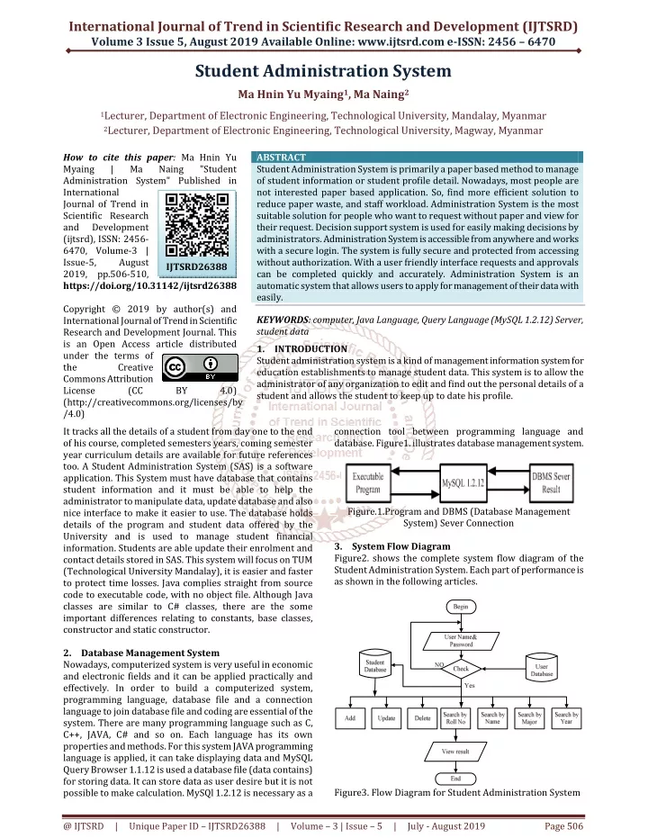 international journal of trend in scientific