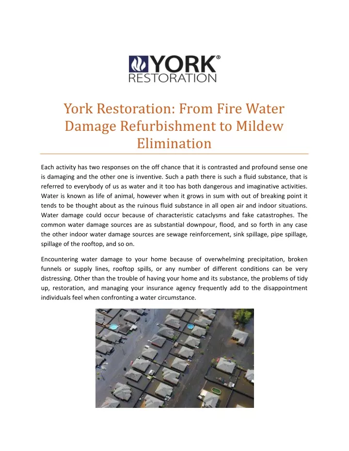 york restoration from fire water damage