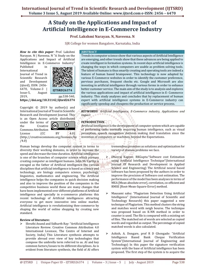 international journal of trend in scientific