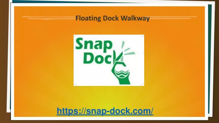 floating dock walkway