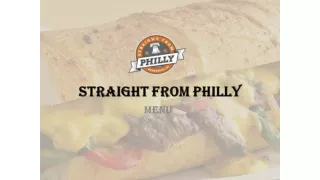 Straight from philly-Menu