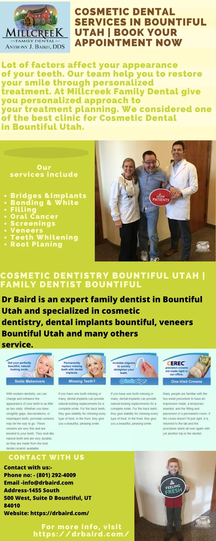 cosmetic dental services in bountiful utah book
