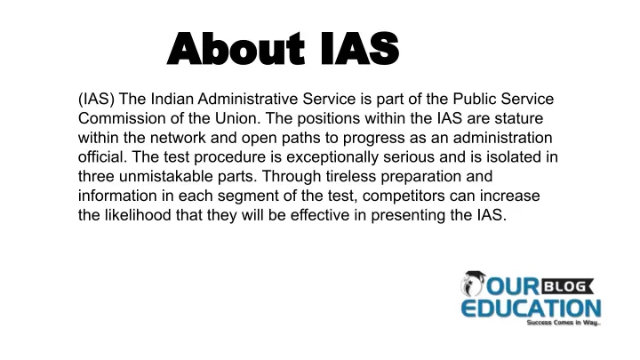 about ias about ias