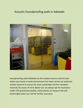 acoustic soundproofing walls in adelaide