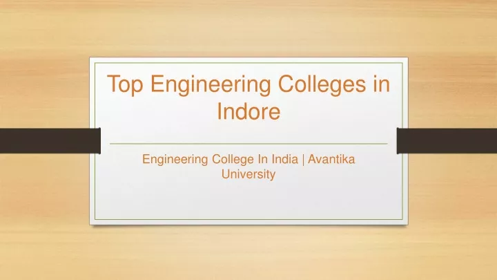 top engineering colleges in indore