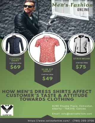 How Men’s Dress Shirts Affect Customer’s Taste & Attitude towards Clothing