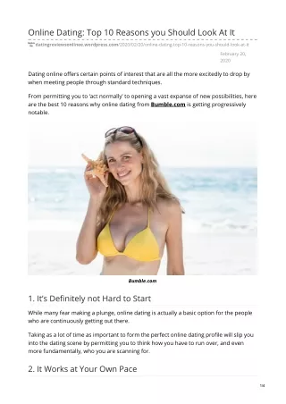 online dating top 10 reasons you should look at it