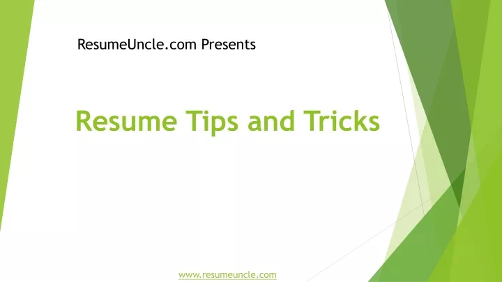resume tips and tricks
