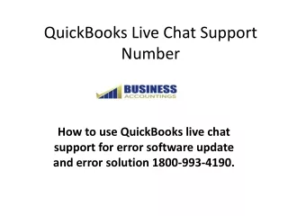 quickbooks live chat support number