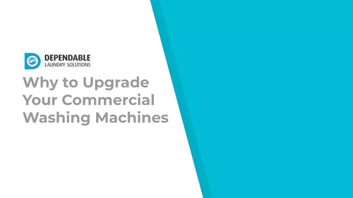 why to upgrade your commercial washing machines